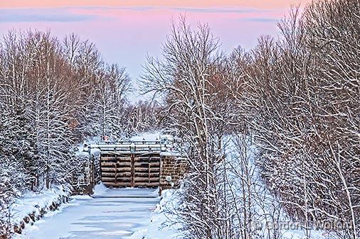 Frozen Tay Canal_32573-4.jpg - Upper Beveridges Lock on the Tay Canal, an offshoot of the Rideau Canal WaterwayPhotographed near Port Elmsley, Ontario, Canada.